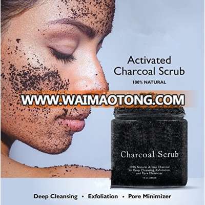 2017 Newest Private Label Deep cleansing Natural Charcoal Body Scrub